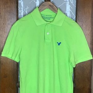 American Eagle Outfitters Lime/Neon Green Polo